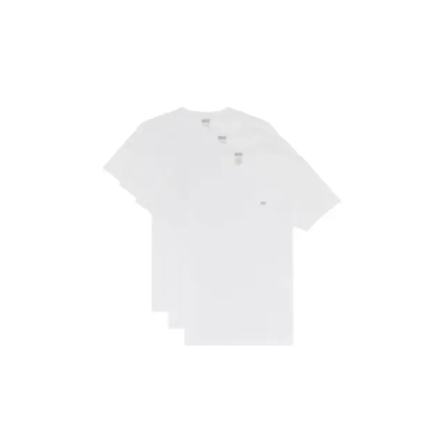 Diesel Ανδρικό Φανελάκι T-Shirt Jake Logo - Τριπλό Πακέτο, Χρώμα Λευκό - M