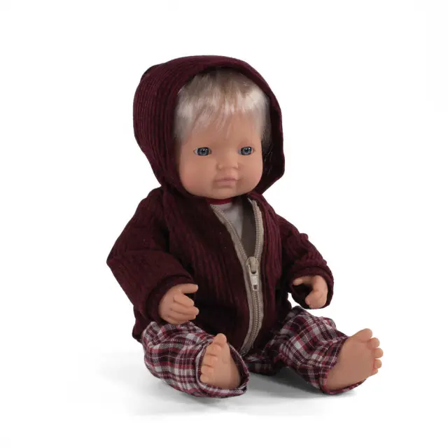 MINILAND DOLLS MINILAND ΚΟΥΚΛΑ ΞΑΝΘΟ ΑΓΟΡΙ 38 CM ΜΕ ΡΟΥΧΑΛΑΚΙΑ 2