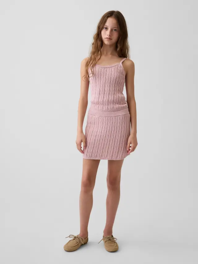 Παιδική Φούστα Σορτς Πλεκτή από 100% Βαμβάκι Primitive pink