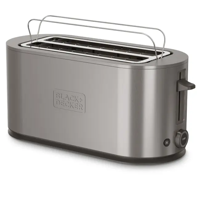 Black + Decker Toaster Φρυγανιέρα με Ράγα για Ζέσταμα 1500W BXTO1501E
