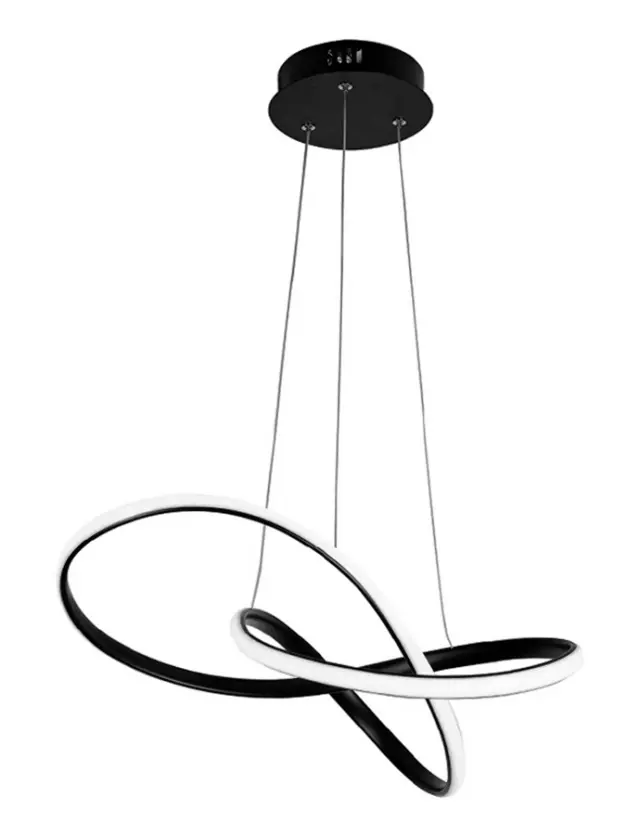 POWERTECH LED φωτιστικό οροφής HLL-0207, 48W, 4000K, Φ50cm x 120cm, μαύρο