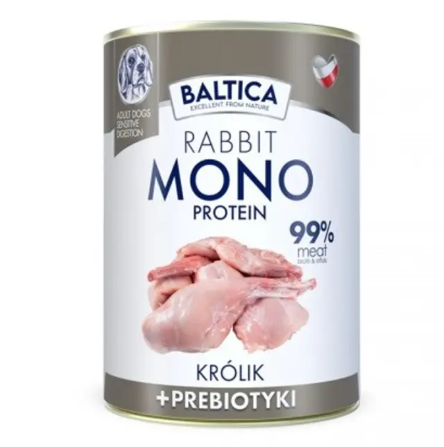 BALTICA Nutraceutic Monoprotein Rabbit with prebiotics - wet dog food - 400g