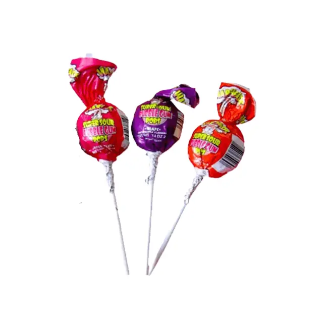 Warheads Super Sour Bubble Gum Pops Assorted Flavours 15gr (1τμχ)