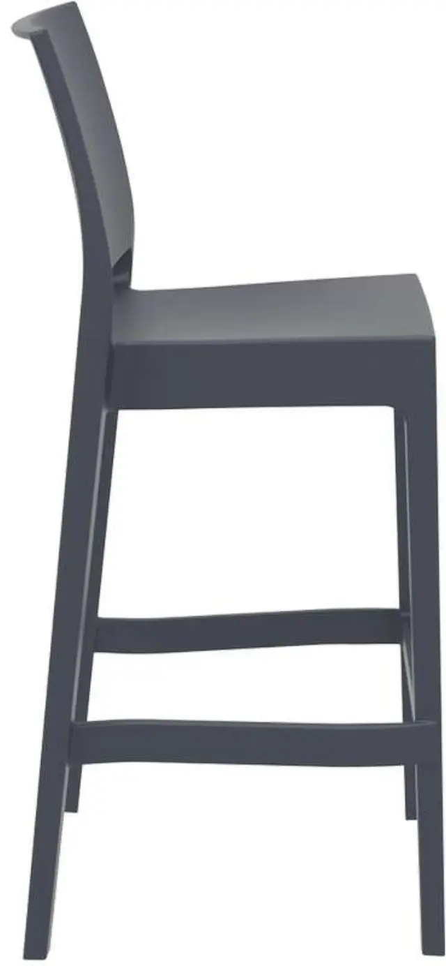 Σκαμπό Bar Στοιβαζόμενο MAYA Ανθρακί PP 45x51x108cm 3
