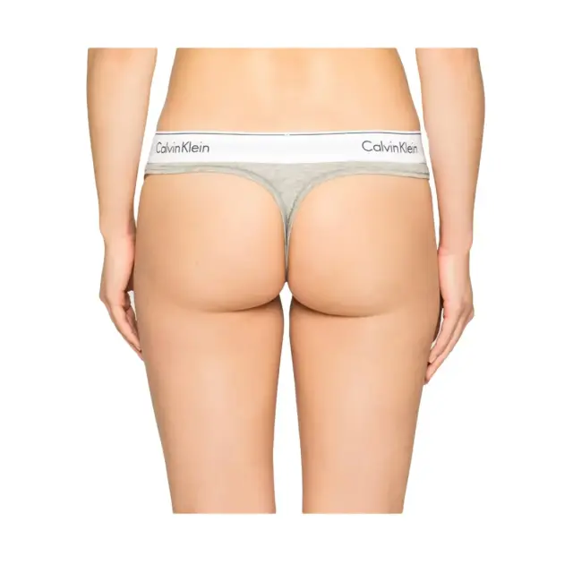 Calvin Klein Γυναικείο Εσώρουχο Classic Thong, Χρώμα Γκρι 2