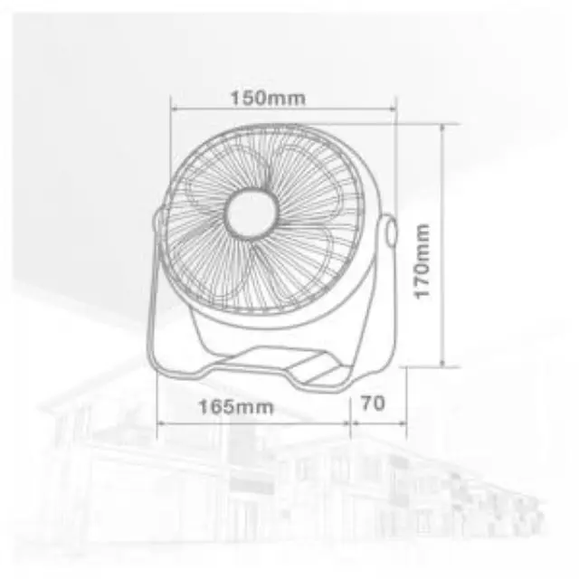 Επιτραπέζιος Ανεμιστήρας Niaros Alua USB 3W Mini Τιρκουάζ N68185 3