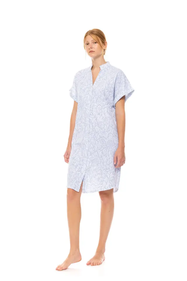 S1496 - Type - NIGHTGOWN ICE BLUE FLEUR 2