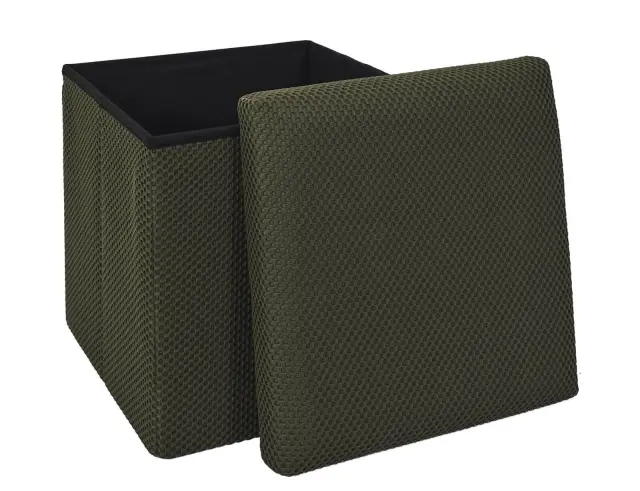 Σκαμπό Atom Home Deco Factory με αποθηκευτικό χώρο και διαστάσεις 38x38x38cm - Khaki HD0507 3
