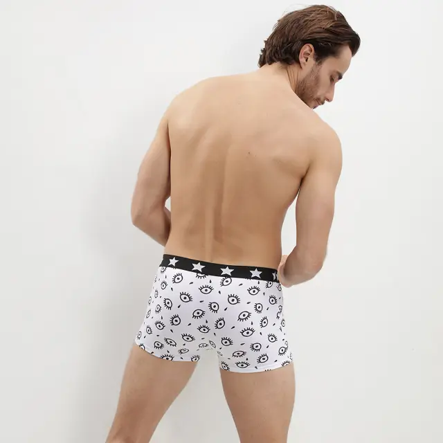 Dim Vibes Ανδρικά Μποξεράκια Με Σχέδια Βεραμάν Cotton Stretch 3τμχ - 2XL 3