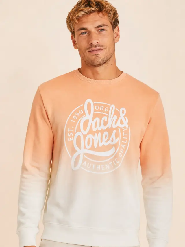 JJTARIF SWEAT CREW NECK Shell Coral 2