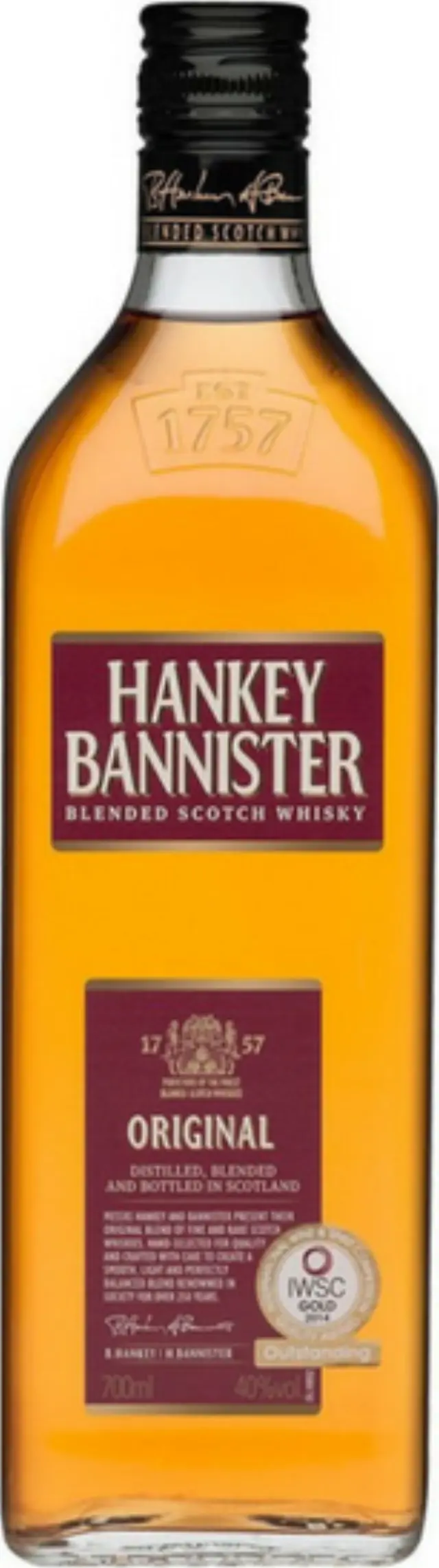 HANKEY BANNISTER ORIGINAL BLENDED SCOTCH WHISKY 700ML