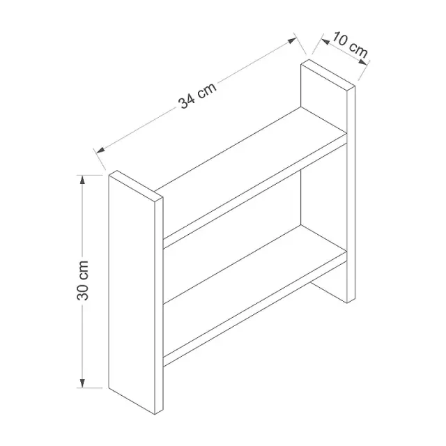Ραφιέρα κουζίνας Denver Megapap χρώμα ανθρακί 34x10x30εκ. 3