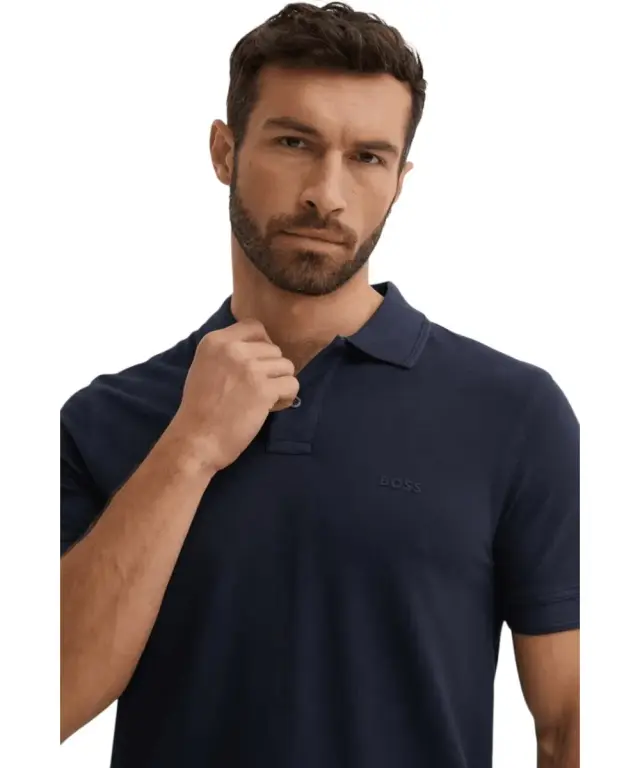 Hugo Boss - Ανδρικό Polo T-shirt Prime 50507813-404 Μπλε Σκούρο 3