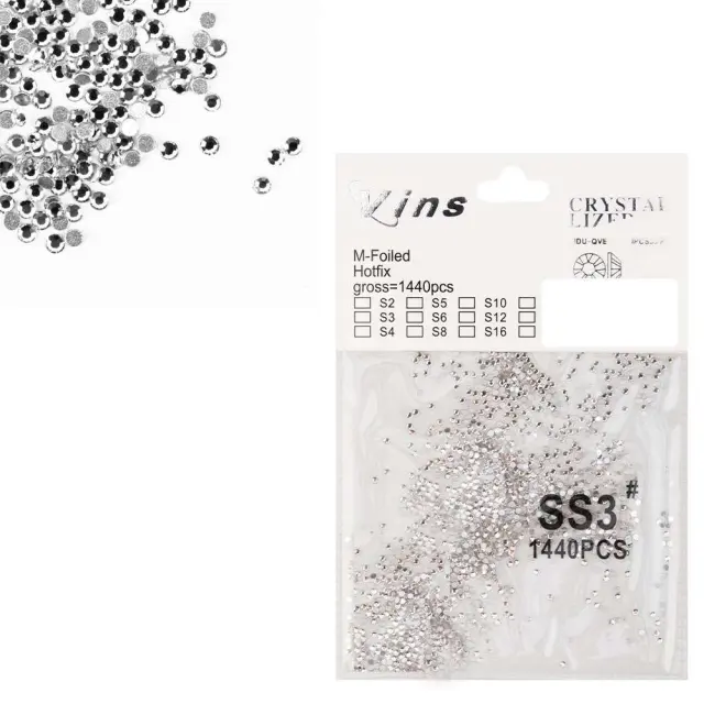 Στράς νυχιών τύπου Swarovski 1440τμχ SS3 1,4mm ΔΙΑΦΑΝΟ