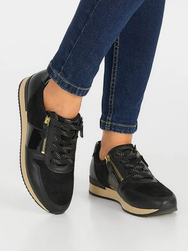 Gabor Sneakers Γυναικείο δέρμα/δέρμα Nubuck Μαύρο GAB/73420 001-BLACK - 40 2