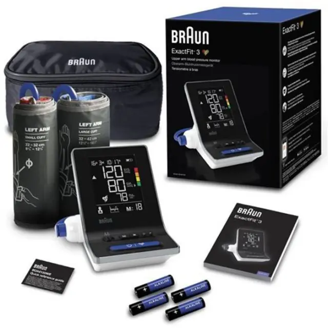 Braun ExactFit 3 BUA6150 Ηλεκτρονικό Πιεσόμετρο Μπράτσου Ακριβείας με 2 Περιχειρίδες, Μνήμη 2 Χρηστών + Ανίχνευση Ακανόνιστου Παλμού 3
