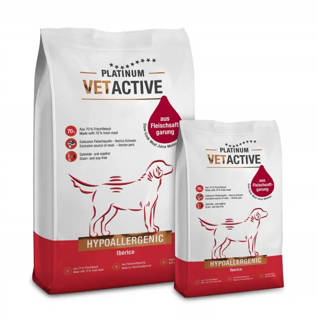 Platinum Vetactive Hypoallergenic Iberico Μαγειρευτή Ξηρά Τροφή 5Kg Μονόχρωμο