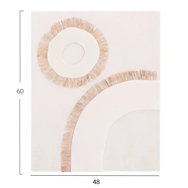 ΠΙΝΑΚΑΣ ΟΡΘΟΓΩΝΙΟΣ ΣΕΙΡΑ SANTORINI HM4534 MDF ΥΠΟΛΕΥΚΟ ΧΡΩΜΑ-ΔΙΑΚΟΣΜΗΣΗ ΜΠΕΖ 48x4,5(πάχος)x60Υεκ. - Single Size 2