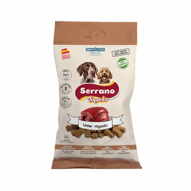 Mediterranean Serrano Snacks Liver Λιχουδιά για Σκύλους 100gr Μονόχρωμο