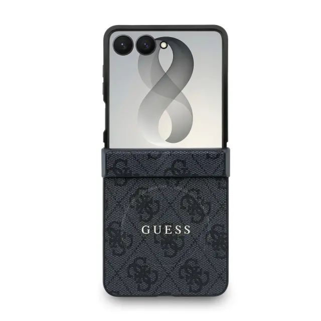 Guess PU Leather 4G Magnetic Case for Samsung Galaxy Z Flip 8 Black 2