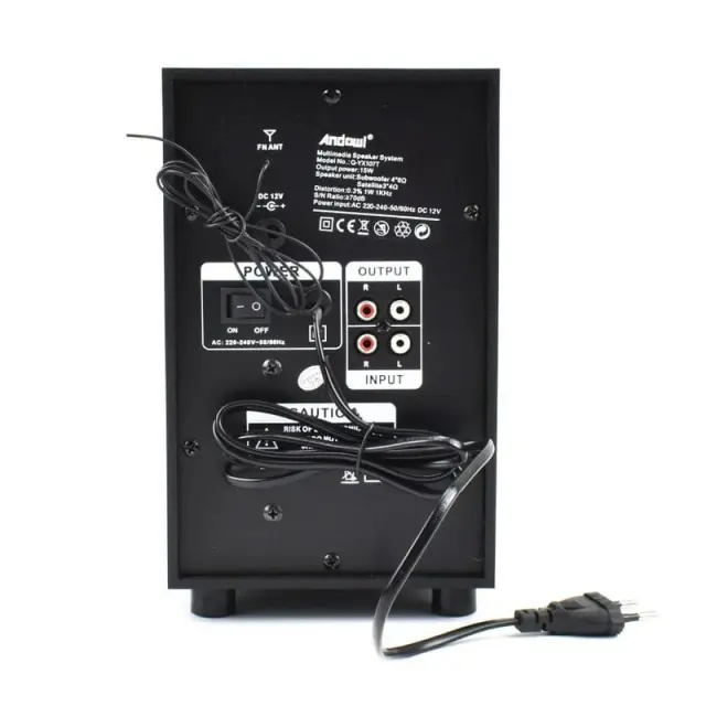 Andowl Ηχεία Υπολογιστή 2.1 1000W PMPO με USB, Micro SD, Bluetooth, Χειριστήριο Q-YX107T - Multimedia Speaker System z774201 3