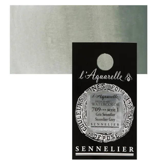 Χρώμα Ακουαρέλας Sennelier l Aquarelle Half Pan - 709 Sennelier Grey