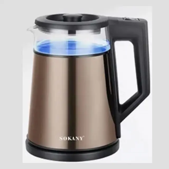 Sokany SK-SH-1076 Ηλεκτρικός Βραστήρας 2000W 1.7Lt Χρυσό