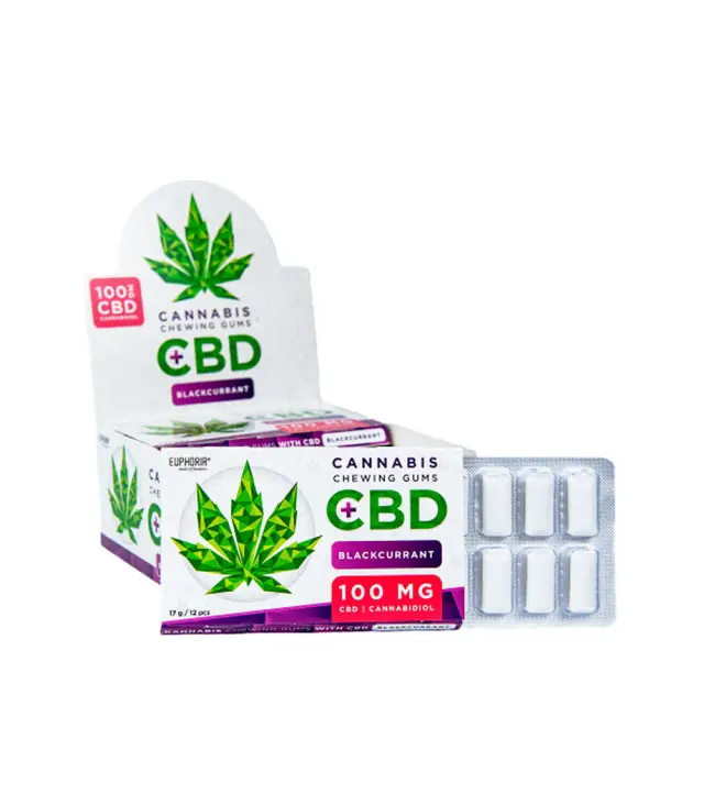 Euphoria CBD Chewing Gum Blackcurrant