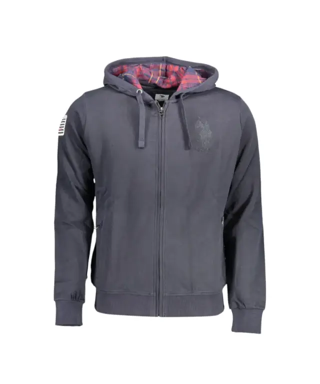 U.S. Polo Assn. - Ανδρική Φούτερ Ζακέτα με Κουκούλα και Τσέπες 63028-53223-179 Μπλε - 2XL 3