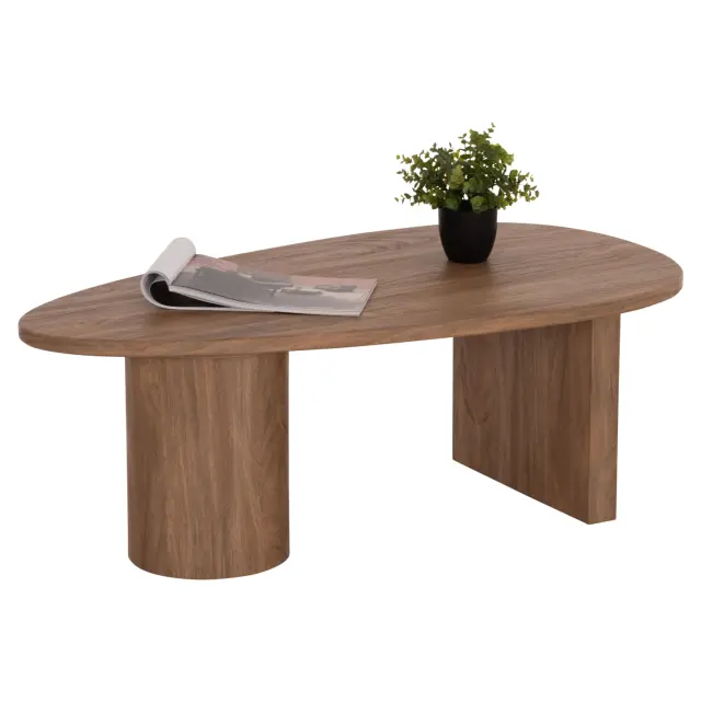 ΤΡΑΠΕΖΙ ΣΑΛΟΝΙΟΥ ΟΒΑΛ FB918327 MDF ΣΕ SONAMA ΧΡΩΜΑ 110x60x40Υεκ
