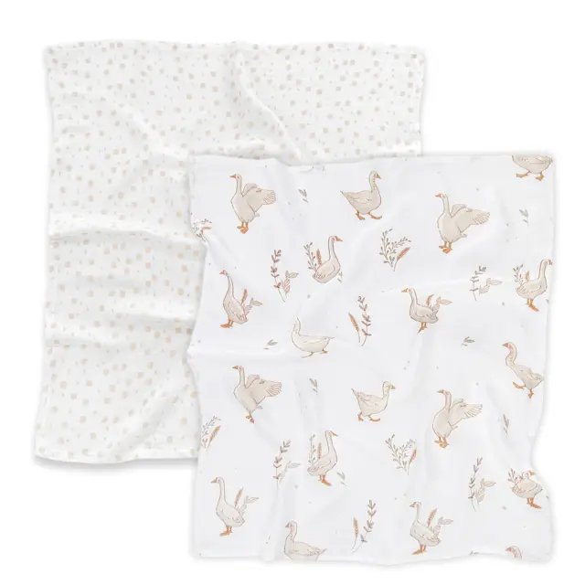 Πάνες Bamboo Σετ 2τμχ 50x60cm Happy Goose Stories White 5904067051669