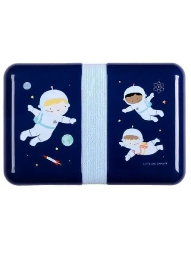 A Little Lovely Company Astronauten Πλαστικό Παιδικό Δοχείο Φαγητού Μπλε 108895