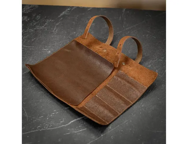 Δερμάτινη Θήκη Μαχαιριών Doxx Amsterdam Rustic Leather με 4 θέσεις μαχαιριών - Brown 2