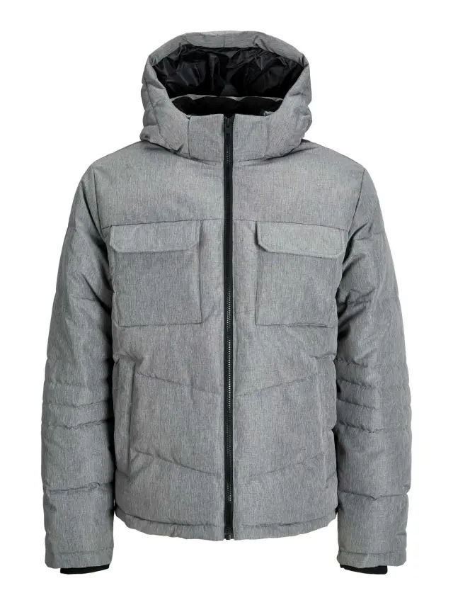 JJBUILD PUFFER JACKET Light Grey Melange