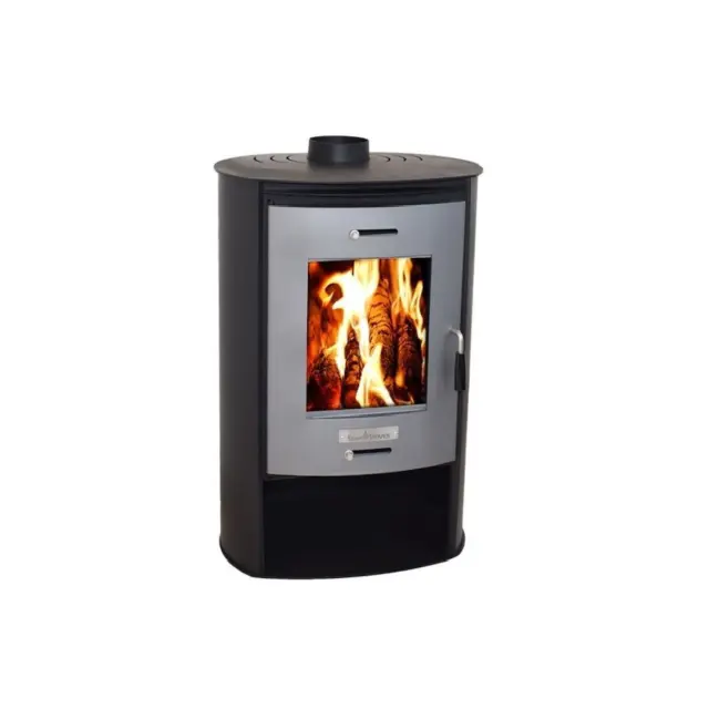 Starstoves ST215 Oval Ξυλόσομπα Διπλού Τοιχώματος από Ατσάλι 12.1kW Μαύρη