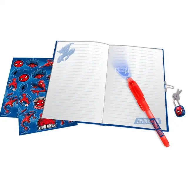 Σετ Σημειωματάριο, μαγικό στυλό & Stickers Diary + Magic Pen Spiderman Marvel 2