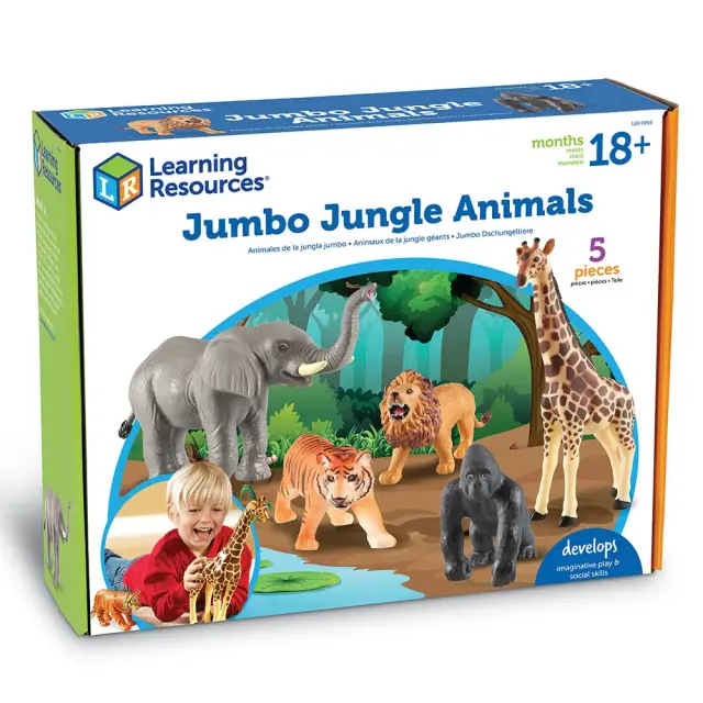 Learning Resources Εκπαιδευτικό Παιχνίδι Jumbo Jungle Animals για 1,5+ ετών LER 0693