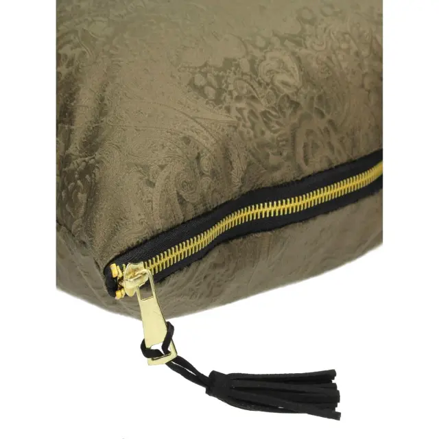 Μαξιλάρι Paisley Καφέ Βελούδο 45x45cm 3