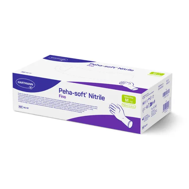 Hartmann Peha-soft nitrile Fino Medium (150τεμ) - Γάντια νιτριλίου χωρίς πούδρα (No 7-8) 2