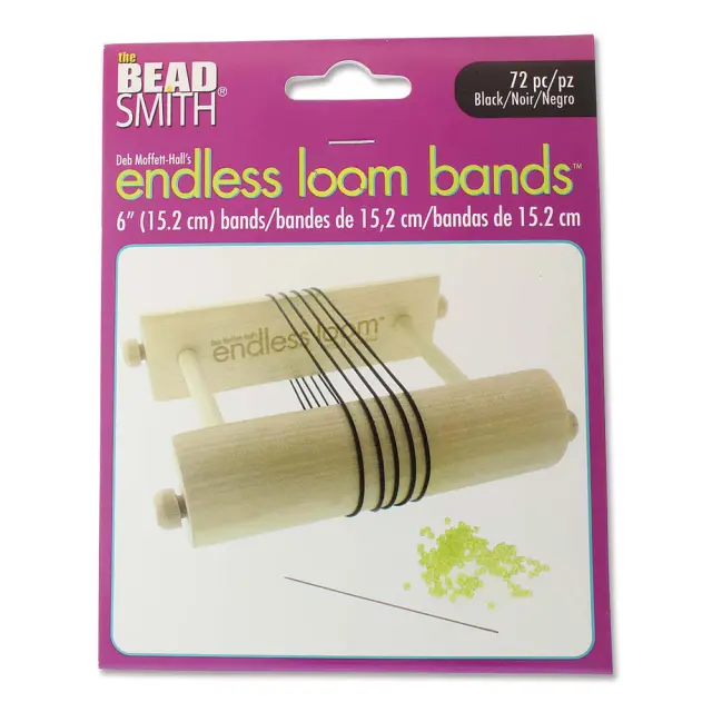 Λαστιχάκια για Αργαλειό Endless Loom - 15.2cm, Black - 72τεμ