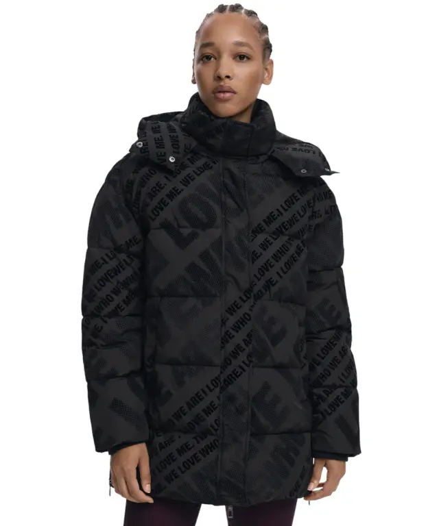 Desigual - Γυναικείο Μπουφάν Cadera Flock Regular Fit 25WWEW23-2000 Μαύρο - XS