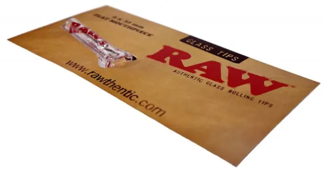 RAW Roor Glass Tip - Γυάλινη Τζιβάνα Slim με Πεπλατυσμένο Επιστόμιο 2