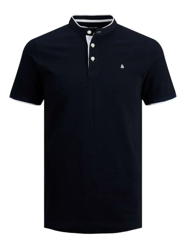 JJEPAULOS MAO POLO SS NOOS Dark Navy