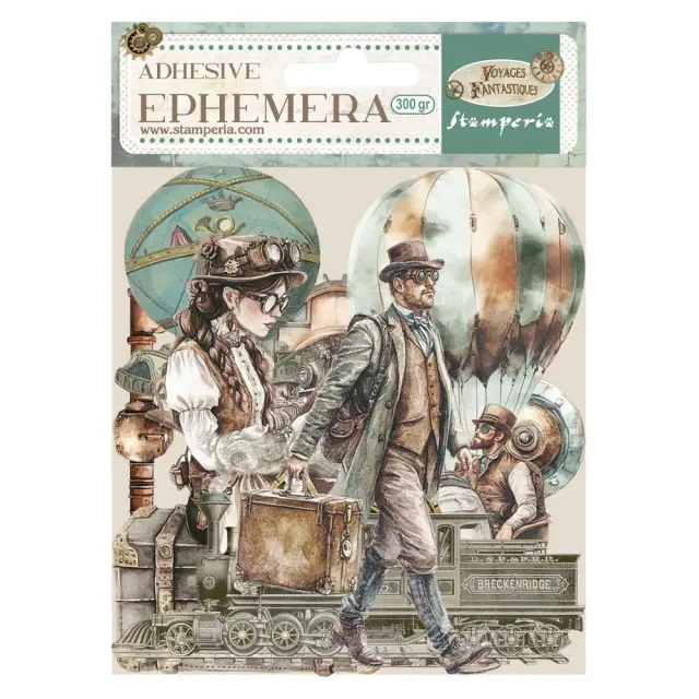 Αυτοκόλλητα Die Cuts-Ephemera Stamperia, Voyages Fantastiques