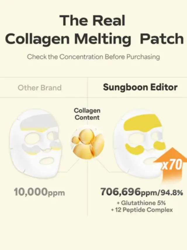 Sungboon Editor Deep Collagen Melting Patch Επιθέματα Προσώπου με Κολλαγόνο, 3 Ζεύγη 3