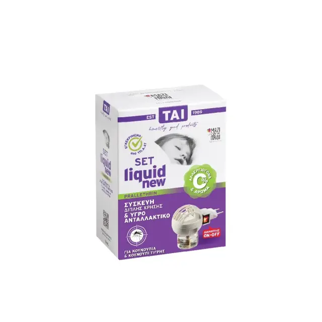 Tai Εντομοκτόνο Liquid ON/OFF σετ με Συσκευή Διπλής Χρήσης + Ανταλλακτικό Tai - 1 τεμ.