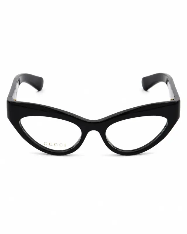 Gucci GG1295O 001 Γυναικεία Γυαλιά Οράσεως Cat-Eye Μαύρα - 53–19–135 2