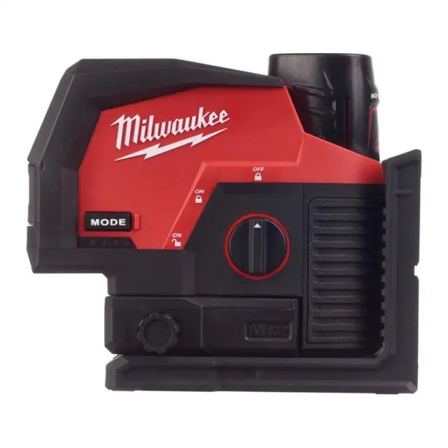 Milwaukee 4933478100 - Γραμμικό Laser 2 Γραμμών Πράσινης Δέσμης M12 CLLP-301C με 1 Μπαταρία 3.0Ah (1x 3.0Ah) + Φορτιστή σε Βαλίτσα Μεταφοράς