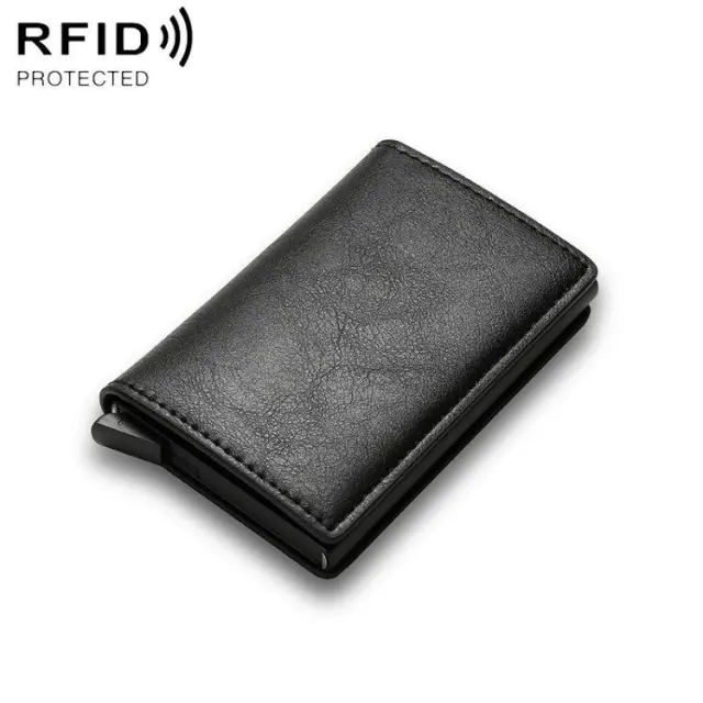 RFID Blocking Credit Card Θήκη Προστασίας Ασύρματης Ανάγνωσης Πιστωτικών Καρτών Μαύρη OEM
