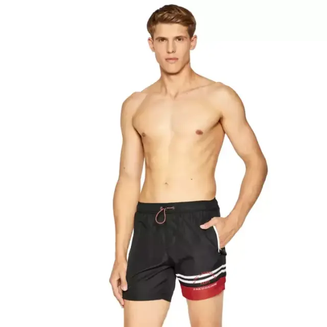 Karl Lagerfeld - Ανδρικό Μαγιό Σορτς KL22MBM05-BLACK Μαύρο - S